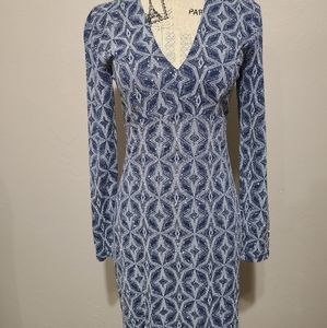 Blue glitter evening dress